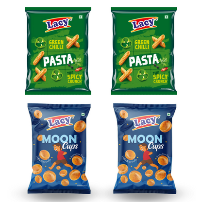 Green Chilli Pasta(Pack of 2), Moon Cups(Pack of 2)