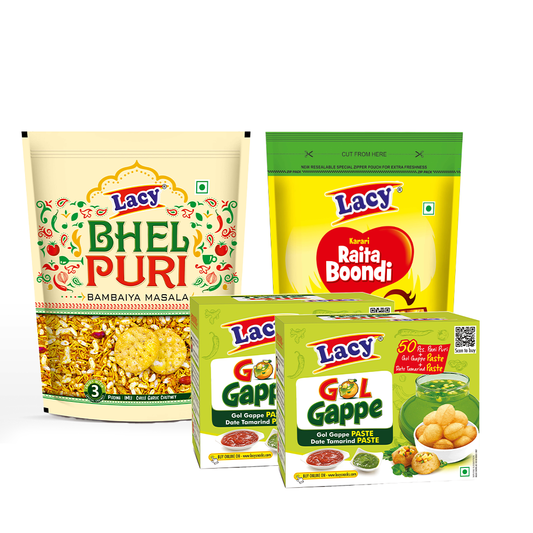 Raita Boondi, Golgappe(Pack of 2) & Bhelpuri