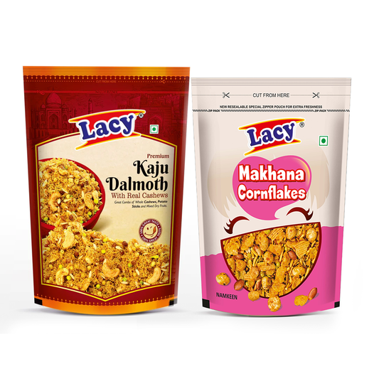 Makhana Cornflakes Namkeen & Kaju Dalmoth